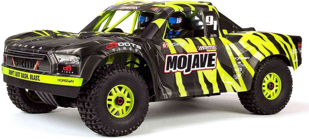 ARRMA 1/7 MOJAVE, 6S. V2 4WD. BLX. Desert Truck with Spektrum Firma. RTR, green, black