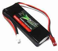 Xceed Battery-pack Lipo (V2) 1/8 & 1/10 GP, 1300-7.4V with Futaba plug