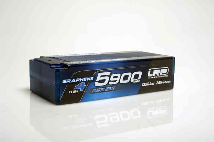 LRP HV STOCK SPEC SHORTY GRAPHENE-4 5900MAH HARDCASE BATTERY - 7.6V LIPO - 135C/65C - 222G